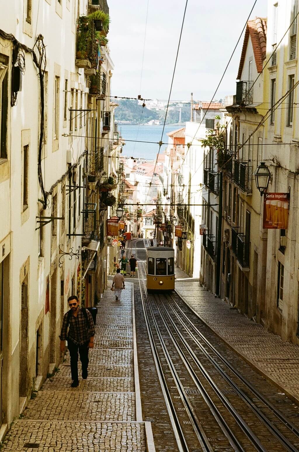 Yellow tram in Lisbon